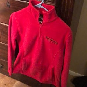 A HD fleece half zipper jacket in red